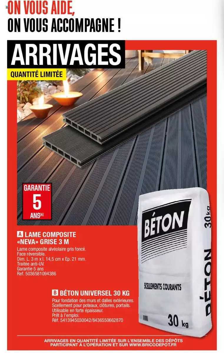 Lame Compostie "neva" Grise 3 M