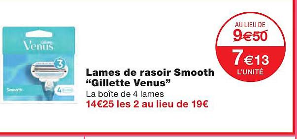 lames de rasoir smooth "gillette venus"
