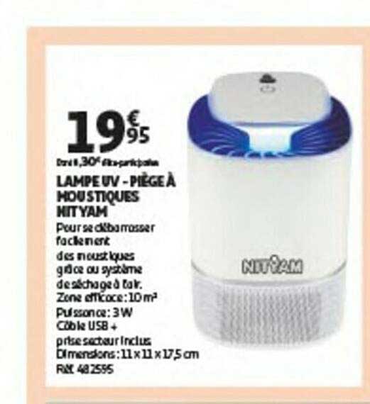 Lampe Uv - Piège à Moustiques Mityam