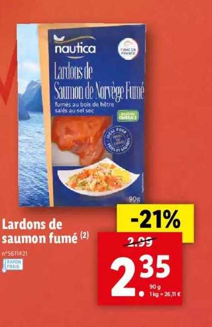 Lardons De Saumon Fumé Nautica