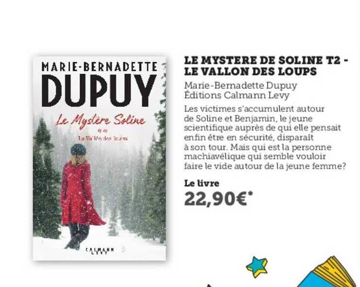 le mystère de soline t2 - le vallon des loups - marie-bernadette dupuy