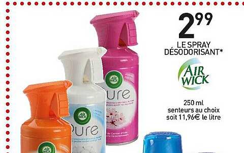 le spray désodorisant air wick