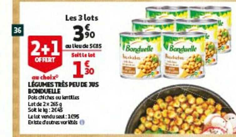 légumes très peu de jus bonduelle