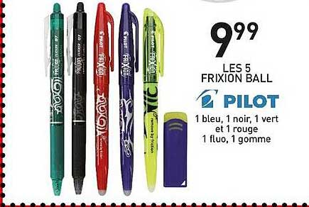 Les 5 Frixion Ball Pilot