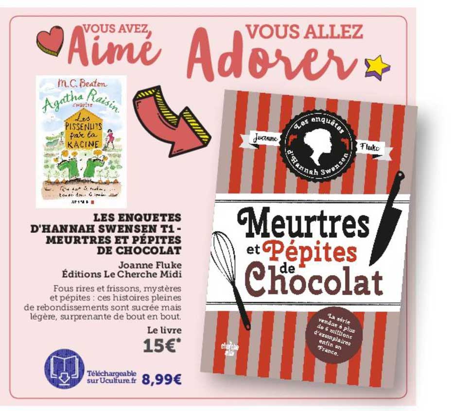 les enquêtes d'hannah swensen t1 - meurtres et pépites de chocolat - joanne fluke