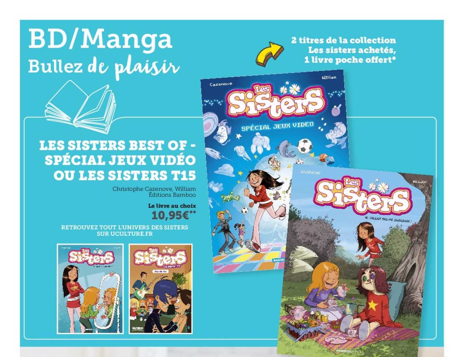 les sisters best of - spécial jeux vidéo ou les sisters t15 - christophe cazenove, william