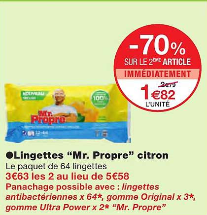 lingettes "mr. propre" citron