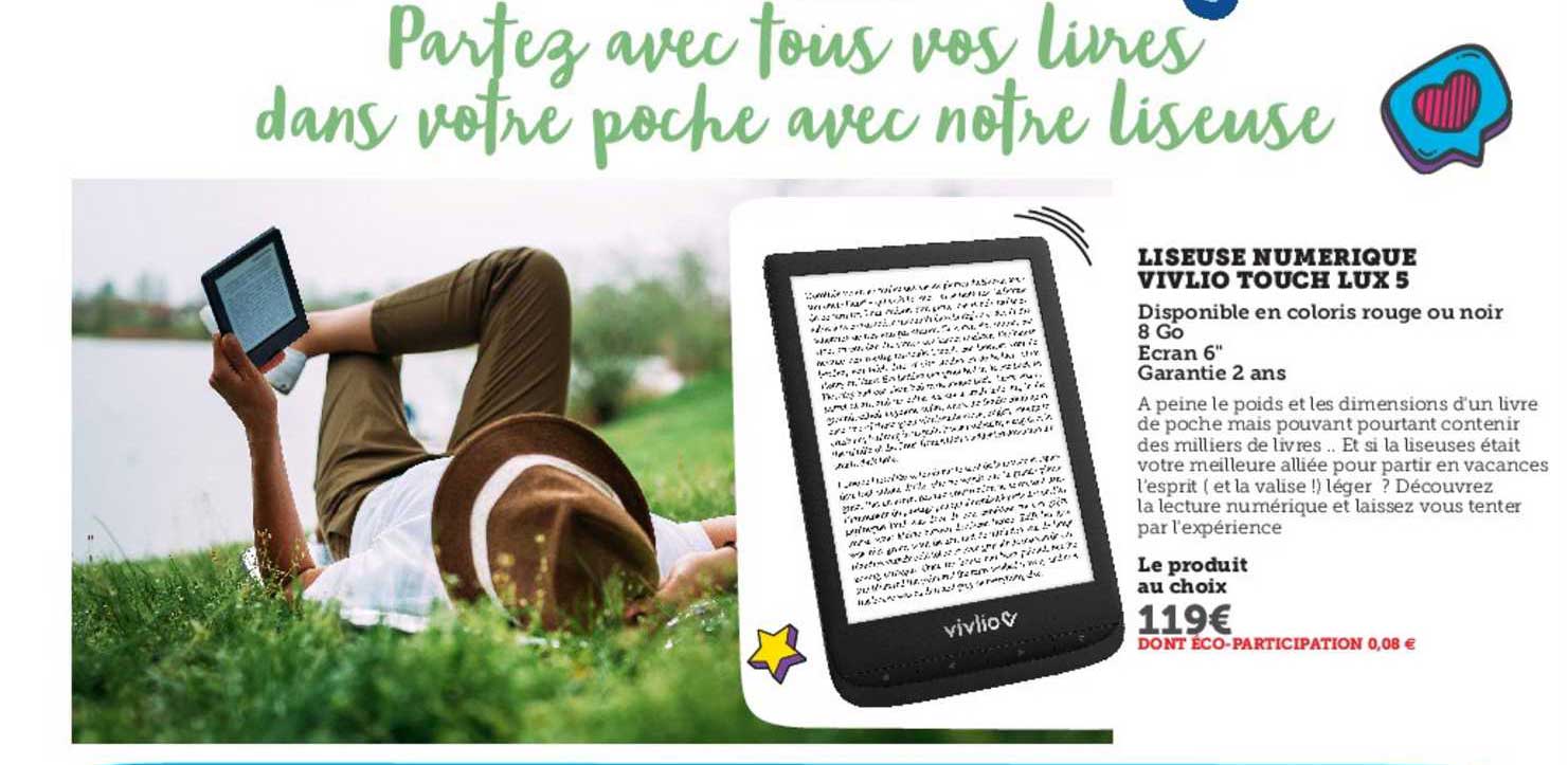liseuse numérique vivlio touch lux 5