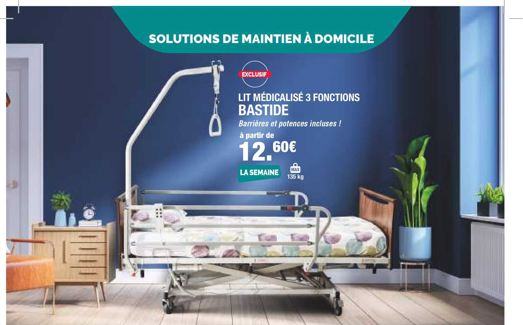 lit médicalisé 3 fonctions bastide