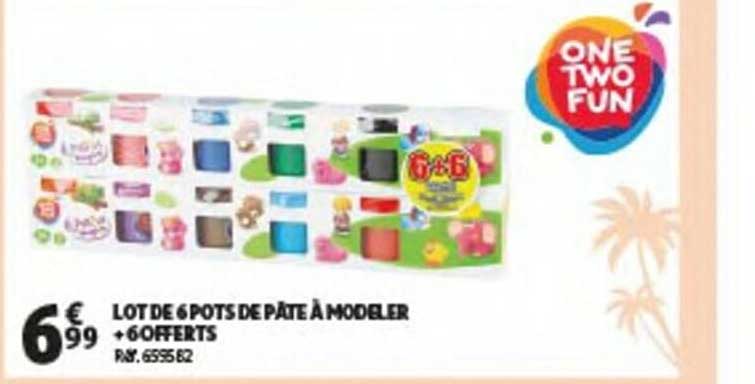 lot de 6 pots de pâte à modeler + 6 offerts