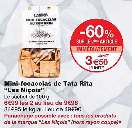 mini-focaccias de tata rita "les niçois"