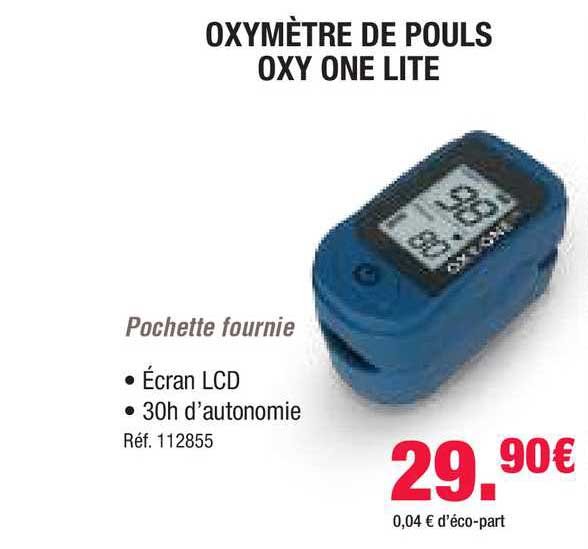 oxymètre de pouls oxy one lite