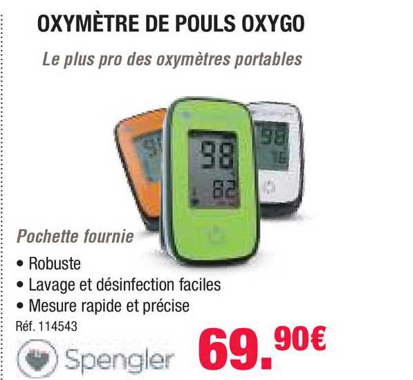 oxymètre de pouls oxygo spengler