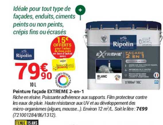 peinture façade extrême 2-en-1 ripolin