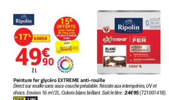 peinture fer glycéro extreme anti-rouille ripolin