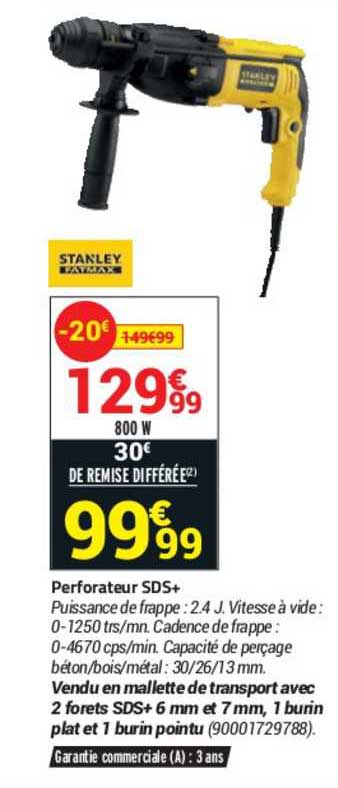 perforateur sds+ stanley fatmax
