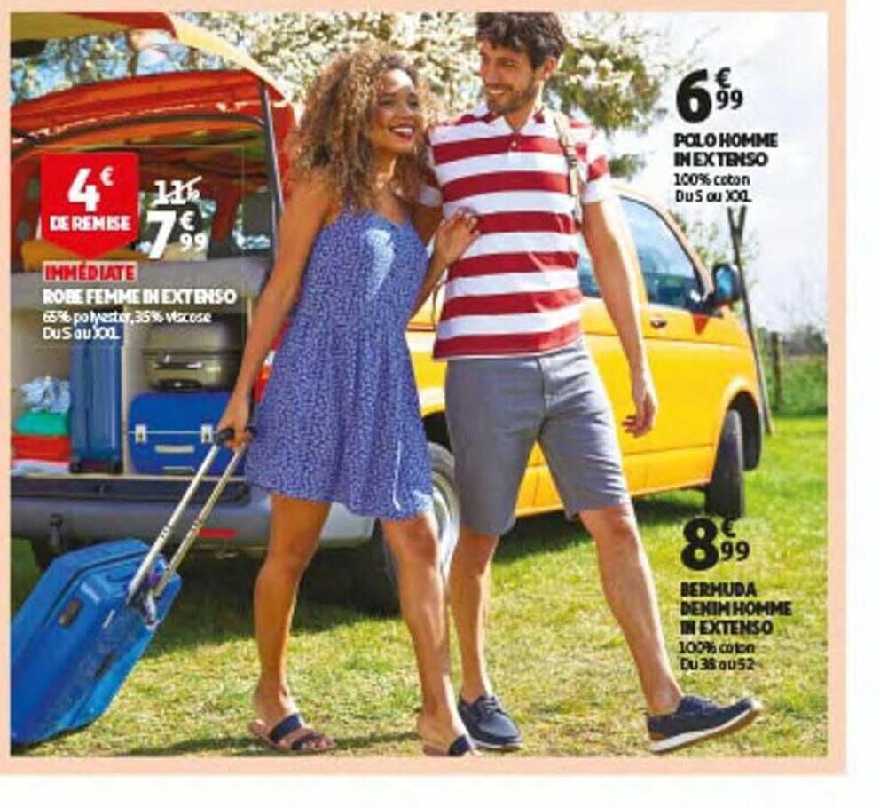 polo homme in extenso, bermuda denin homme in extenso