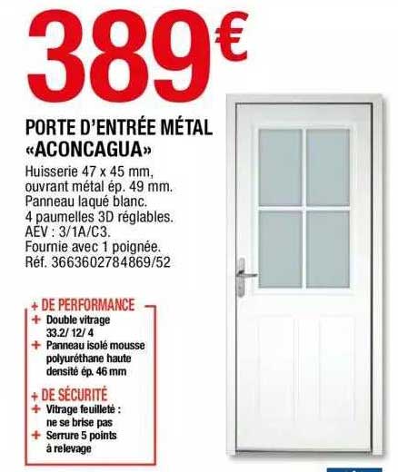 porte d'entrée métal «aconcagua»