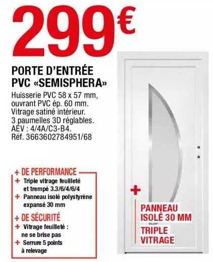 porte d'entrée pvc «semisphera»