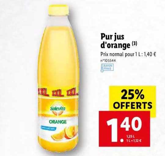 Pur Jus D'orange Solevita