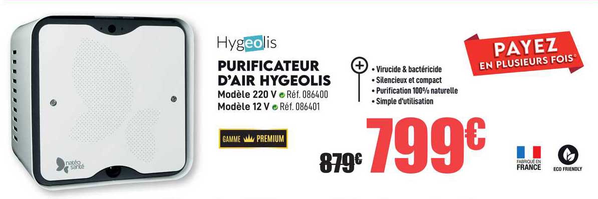 purificateur  d'air hygeolis