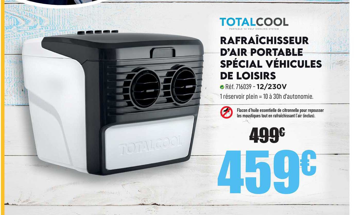 rafraîchisseur d'air portable spécial véhicules de loisirs total cool