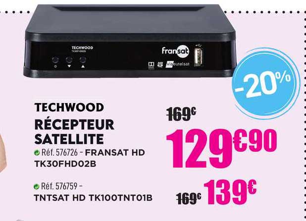 récepteur satellite techwood