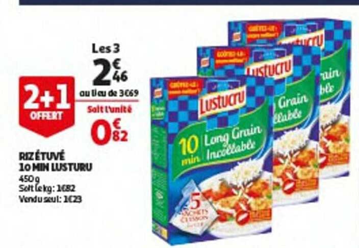 riz étuvé 10 min lustucru