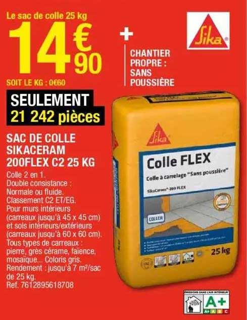 Sac De Colle Sikaceram 200flex C2 25 Kg