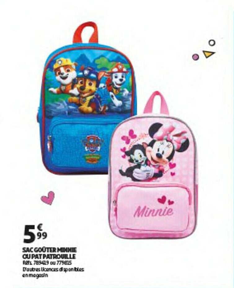 sac goûter minnie ou pat patrouille