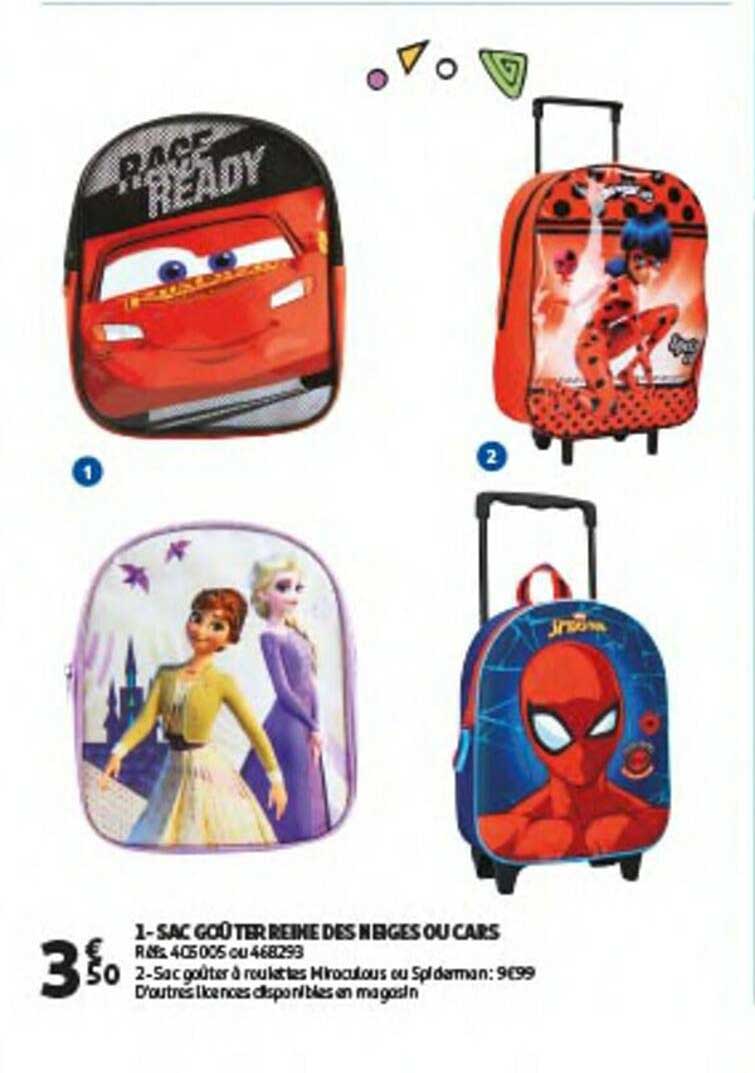 sac goûter reine des neiges ou cars