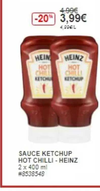 sauce ketchup hot chilli - heinz