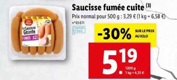 saucisse fumée cuite saint alby