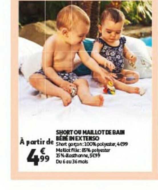 short ou maillot de bain bébé in extenso