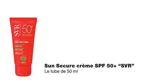 sun secure crème spf 50+ "svr"