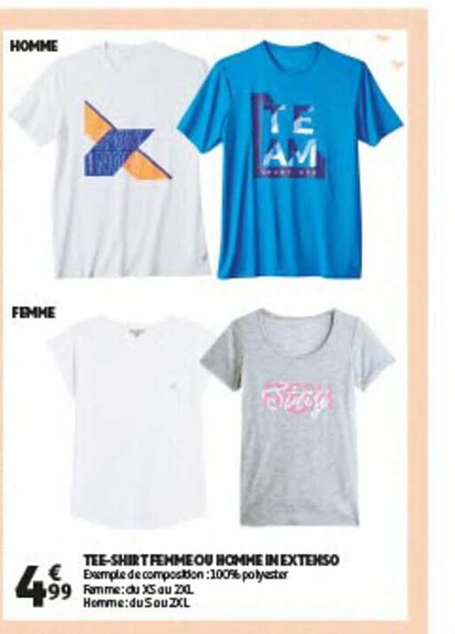 tee-shirt femme ou homme in extenso