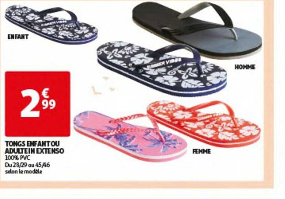 tongs enfant ou adulte in extenso