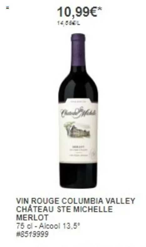 vin rouge columbia valley château ste michelle merlot