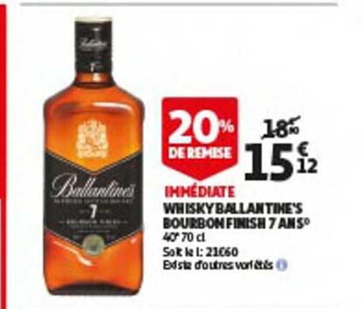 whisky ballantine's bourbon finish 7 ans