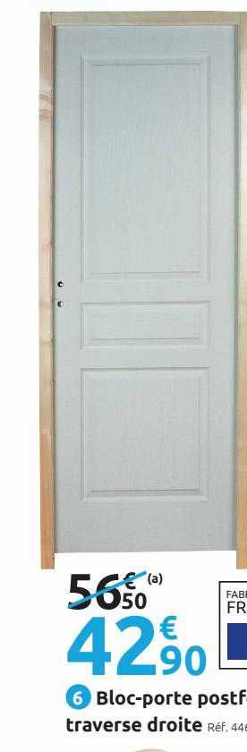 bloc-porte post traverse droite