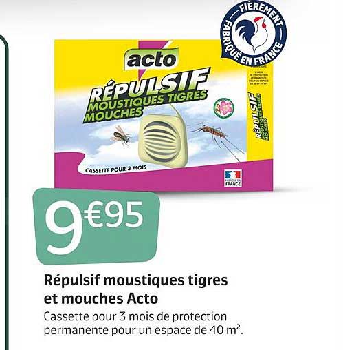 répulsif moustiques tigres et mouches acto