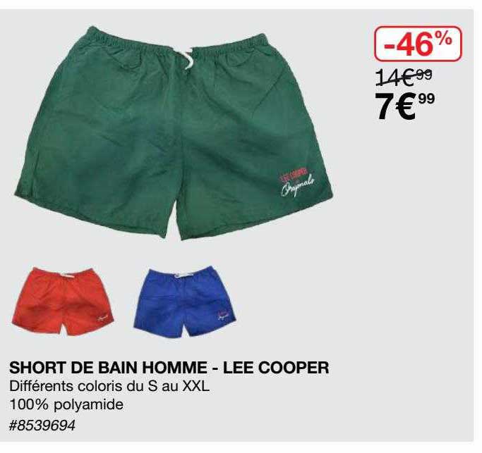 short de bain homme - lee cooper