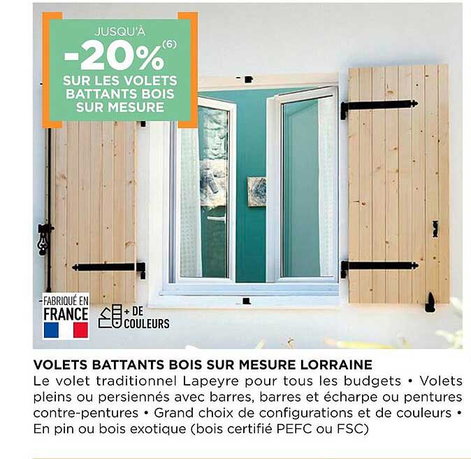volets battants bois sur mesure lorraine
