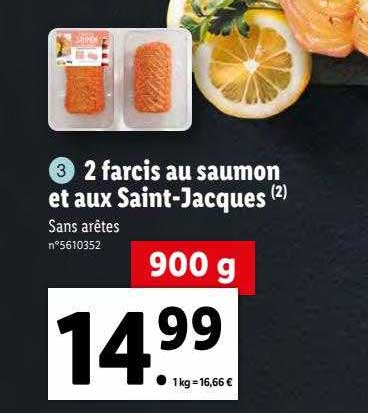 2 farcis au saumon et aux saint-jacques
