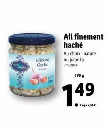 Ail Finement Haché