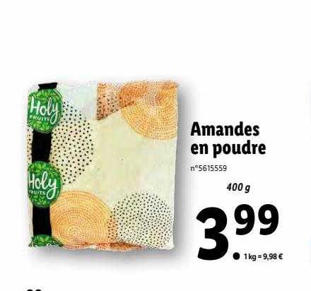 amandes en poudre holy