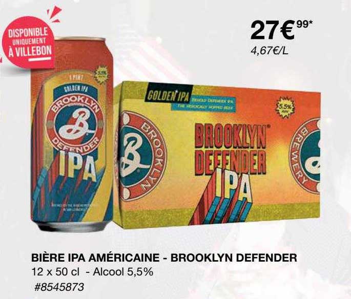 bière ipa américaine - brooklyn defender