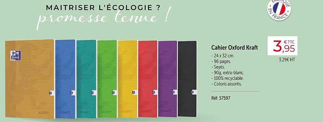 Cahier Oxford Kraft