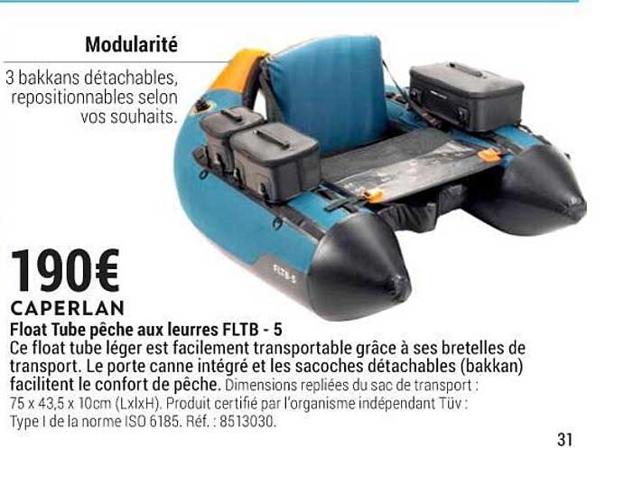 caperlan float tube pêche aux leurres fltb - 5