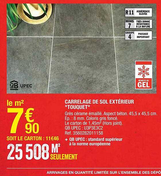 carrelage de sol extérieur "touquet"